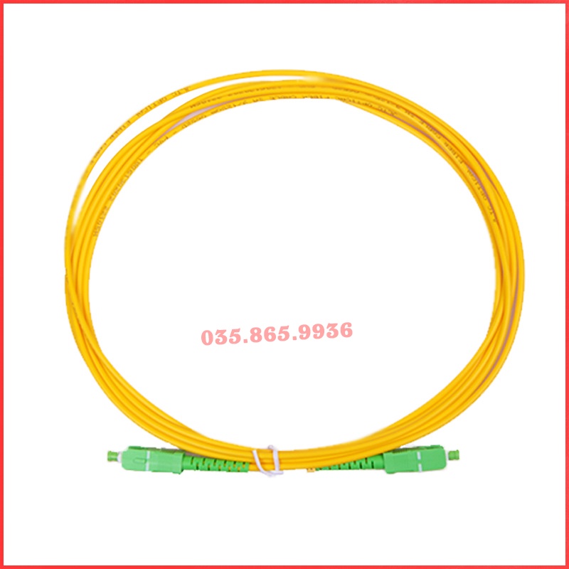 Dây nhảy quang SC-SC APC chiều dài 3m | Đấu nối sợi cáp quang Ftth GPON AON