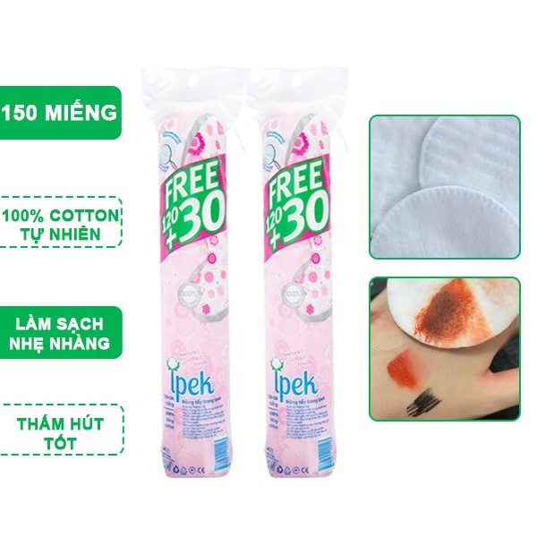 Bông Tẩy Trang Ipek Klasik Cotton Pads 150 Miếng