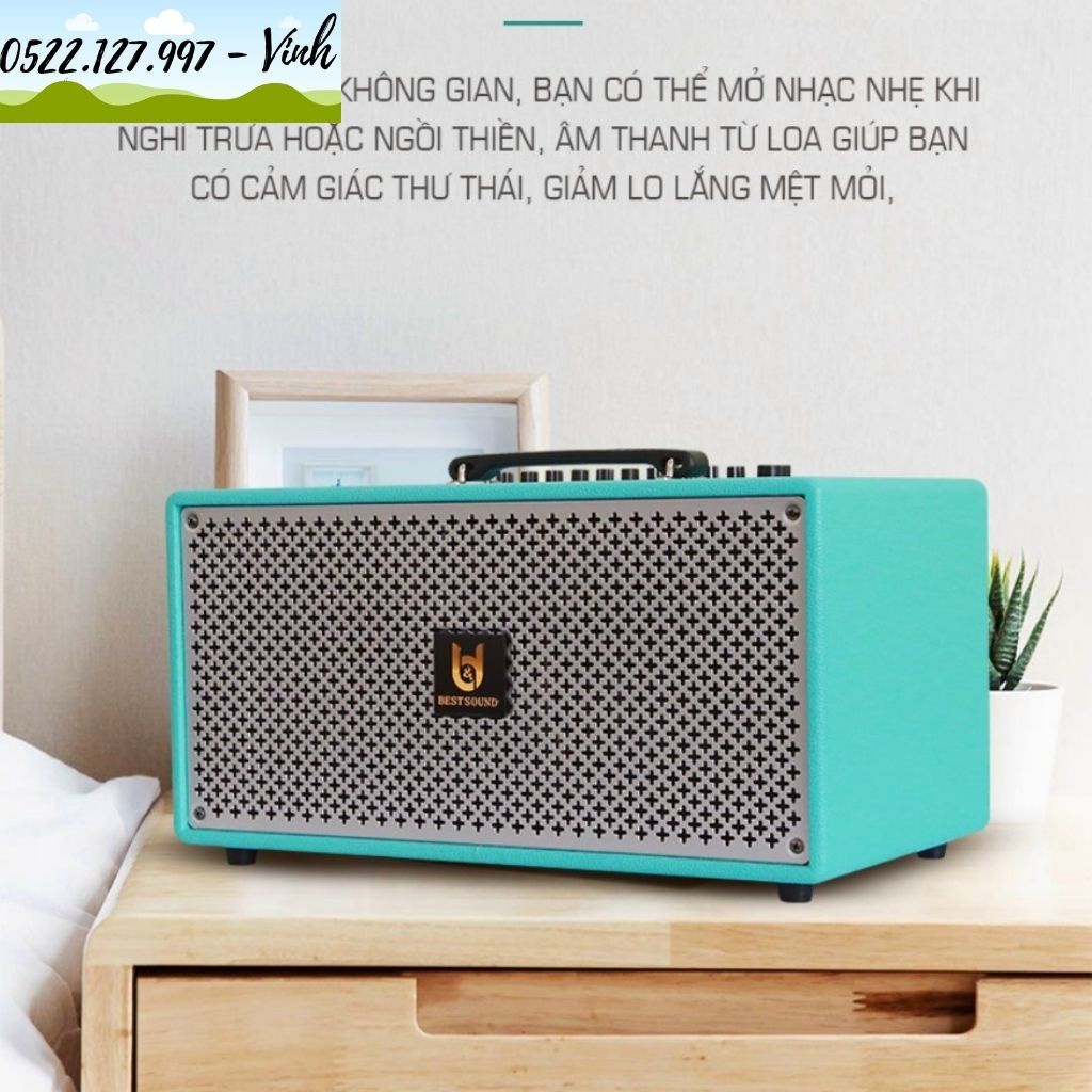 Loa mini xách tay Best Sound M6S - Tích hợp vang số chỉnh cơ có Reverb - Hệ thống 4 loa - Gia Khang Shop