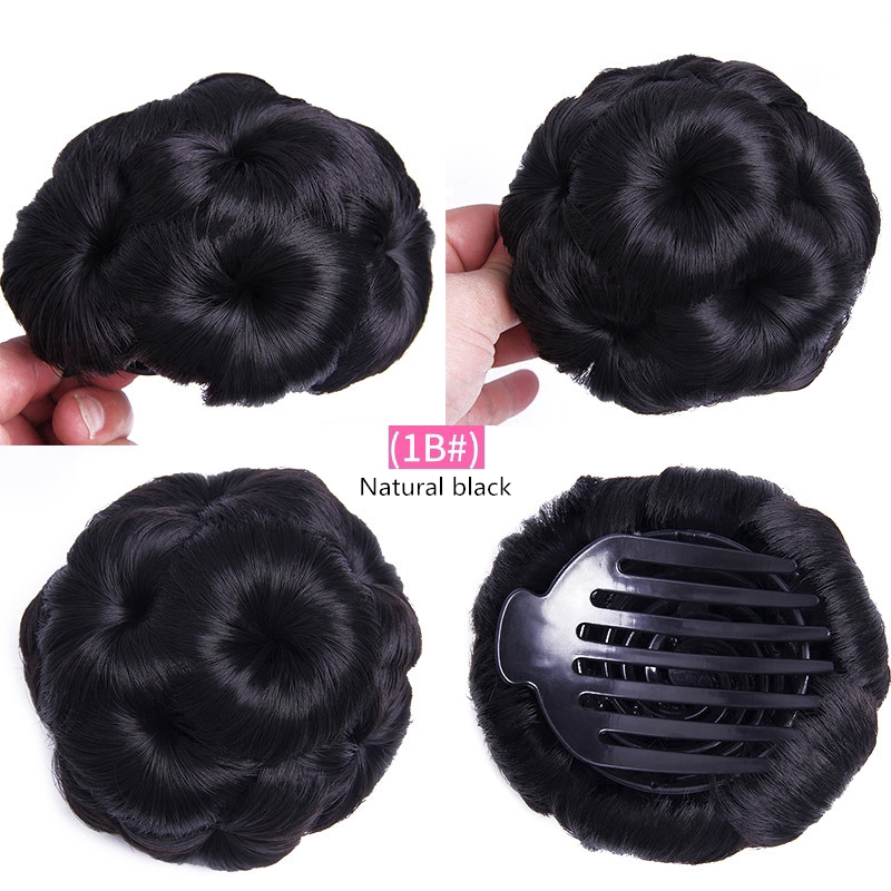 Kẹp búi tóc màu sắc tự nhiên đơn giản thời trang