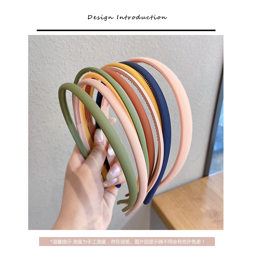 Cài tóc nhựa 0,8cm màu trơn bảng nhỏ xinh xắn cho nữ