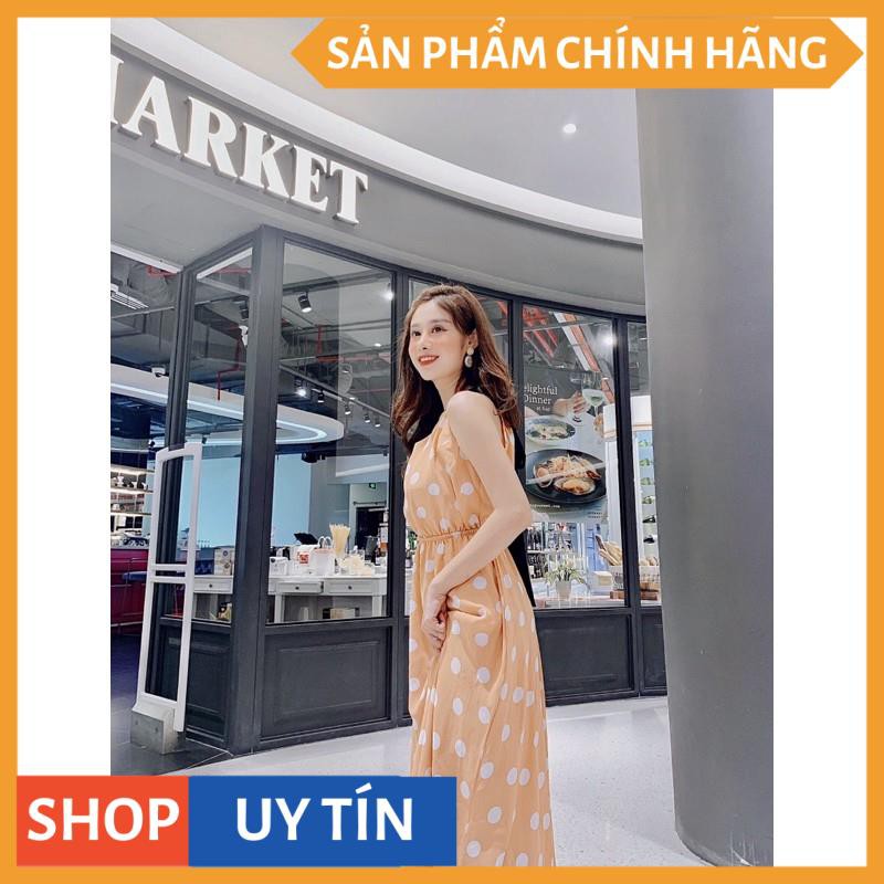 Đầm maxxi đi chơi chấm bi lưng phối cột nơ siêu mát mẻ, hàng đẹp chất voan đũi dày mịn - Thời Trang VADA (VD132) | BigBuy360 - bigbuy360.vn