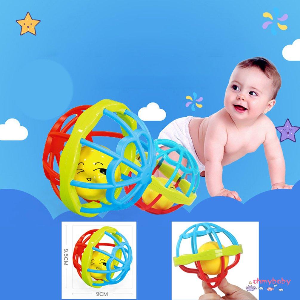 【OMB】 Baby Hand Catching Ball 0-3 Years Old Soft Rubber Fitness Ball Rattle Toy