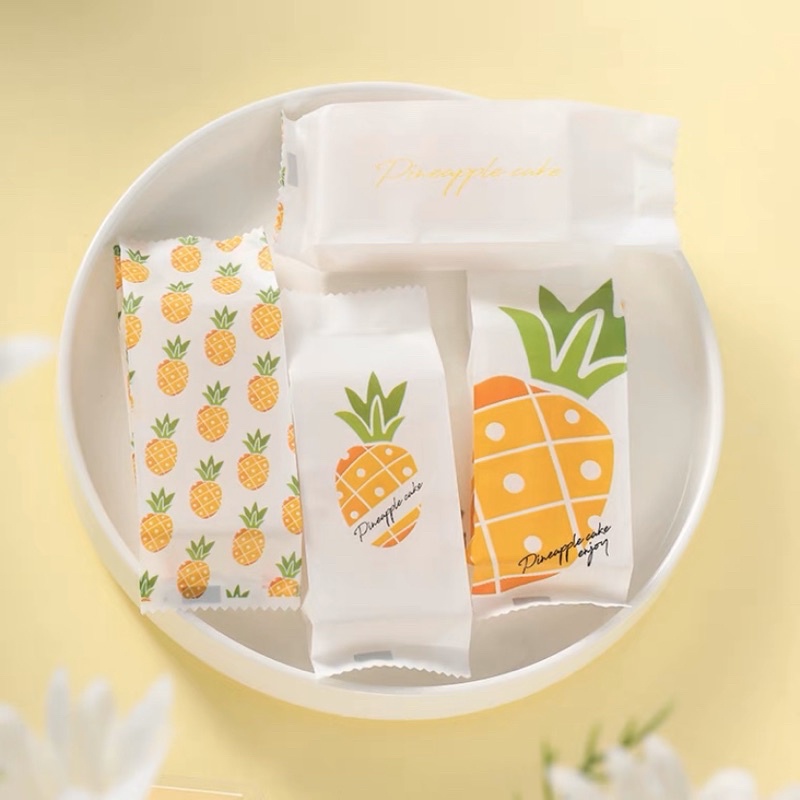 Set 50 vỏ bánh dứa loại đẹp kèm khay đựng bánh