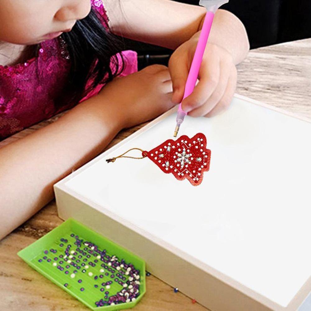 Bộ 10 Tranh Thêu Chữ Thập Đính Đá Toàn Diện Treo Trang Trí Cây Thông Giáng Sinh