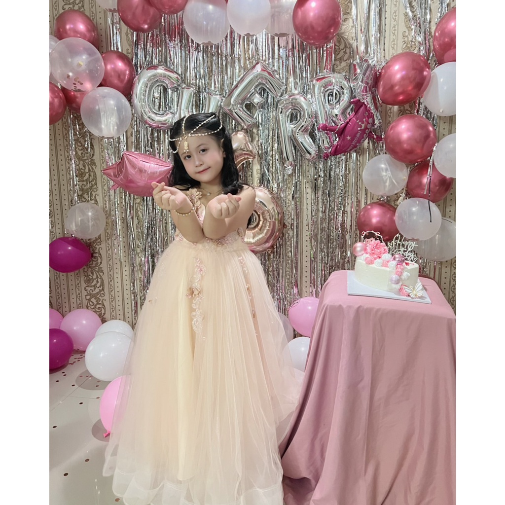 Đầm bé gái tiểu thư quý phái - Váy Công Chúa TN005 - Váy Bé Gái - Hàng Thiết Kế Cao Cấp