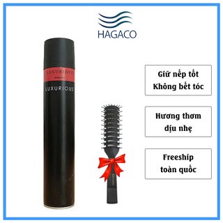 Combo gôm xịt tóc Luxurious+Sáp Vuốt Tóc tạo kiểu variety+tặng lược tạo kiểu CB01