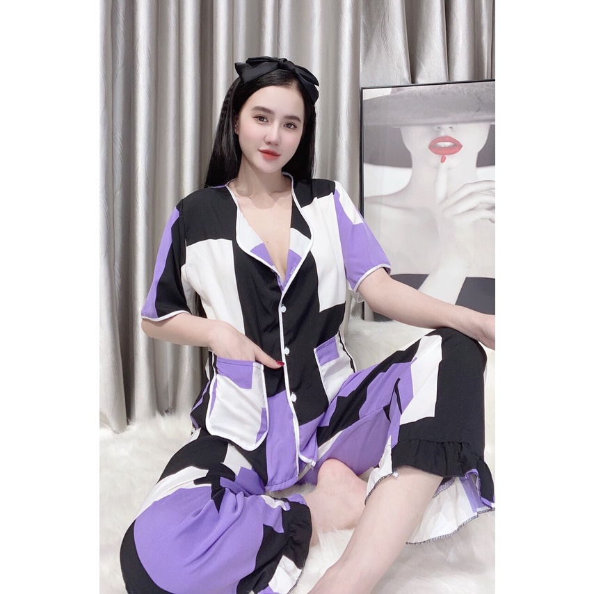 Đồ bộ mặc nhà cánh dơi hình hoa tiết siêu xinh thoáng mát