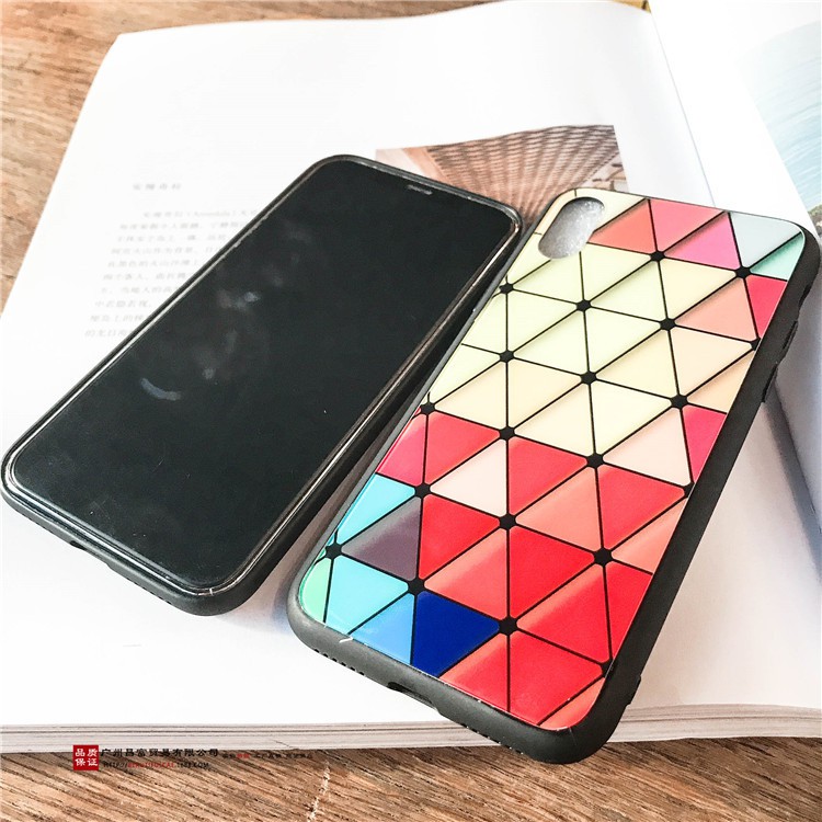 Ốp Cầu Vồng Lưng Bóng Cho Iphone ( Ốp lưng kính ) k298a