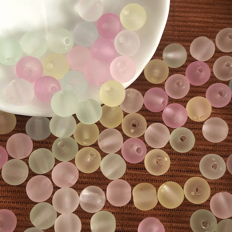 Hạt tròn màu kẹo tùy chọn dùng làm trang sức DIY đa dụng