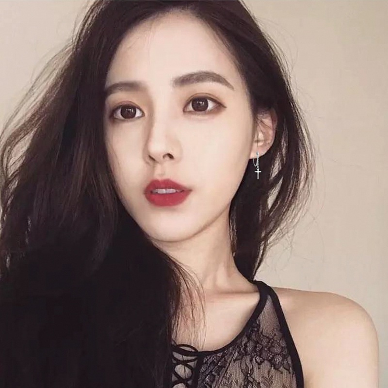 We Flower Hoa tai dáng dài phối tua rua và thánh giá màu bạc thời trang Gothic cho nữ
