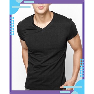 [Thời trang nam]ÁO THUN NAM TRƠN CỔ TIM VÀ CỔ TRÒN, trắng đen, đủ size, thun chất lượng M35