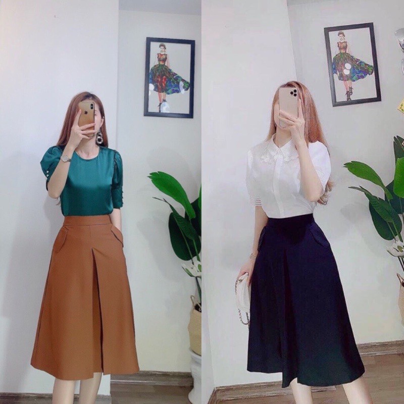 Quần giả váy có túi