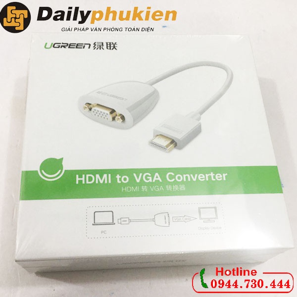 Cáp chuyển đổi HDMI to VGA Ugreen 40252 dailyphukien