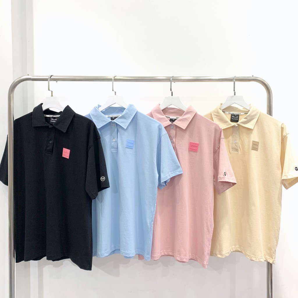 Áo thun tay ngắn có cổ YELLOW FLICKER Basic - UNISEX