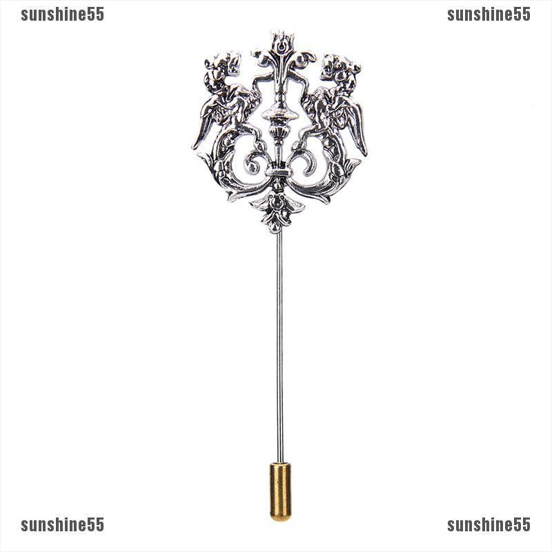 Trâm Cài Áo Vest Hình Sư Tử Hai Đầu Phong Cách Cổ Điển Cho Nam