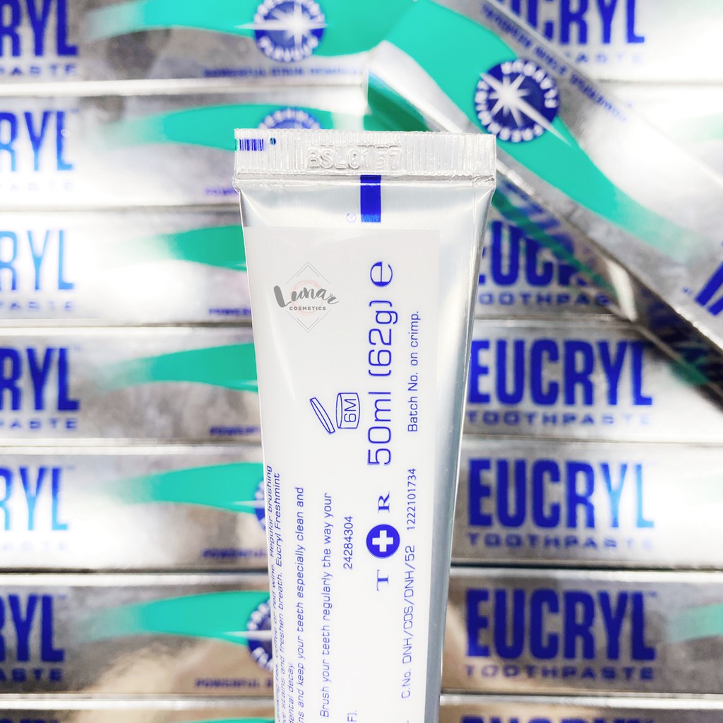 [Đại Lý Eucryl] Kem Đánh Răng Eucryl Làm Trắng Răng Hiệu Quả Hương Bạc Hà Giảm Hôi Miệng 50g