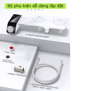 Vòi xịt rửa vệ sinh thông minh 2 vòi phun, xịt vệ sinh gắn bồn cầu thông minh xuất Nhật BITDET VZ02