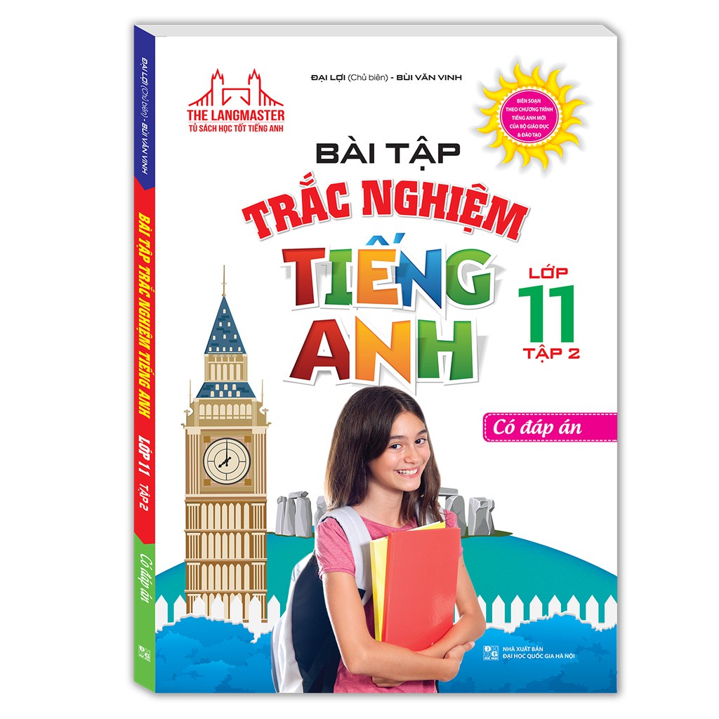 Sách - Bài tập trắc nghiệm tiếng Anh lớp 11 tập 2 - Có đáp án Tặng Kèm Bookmark