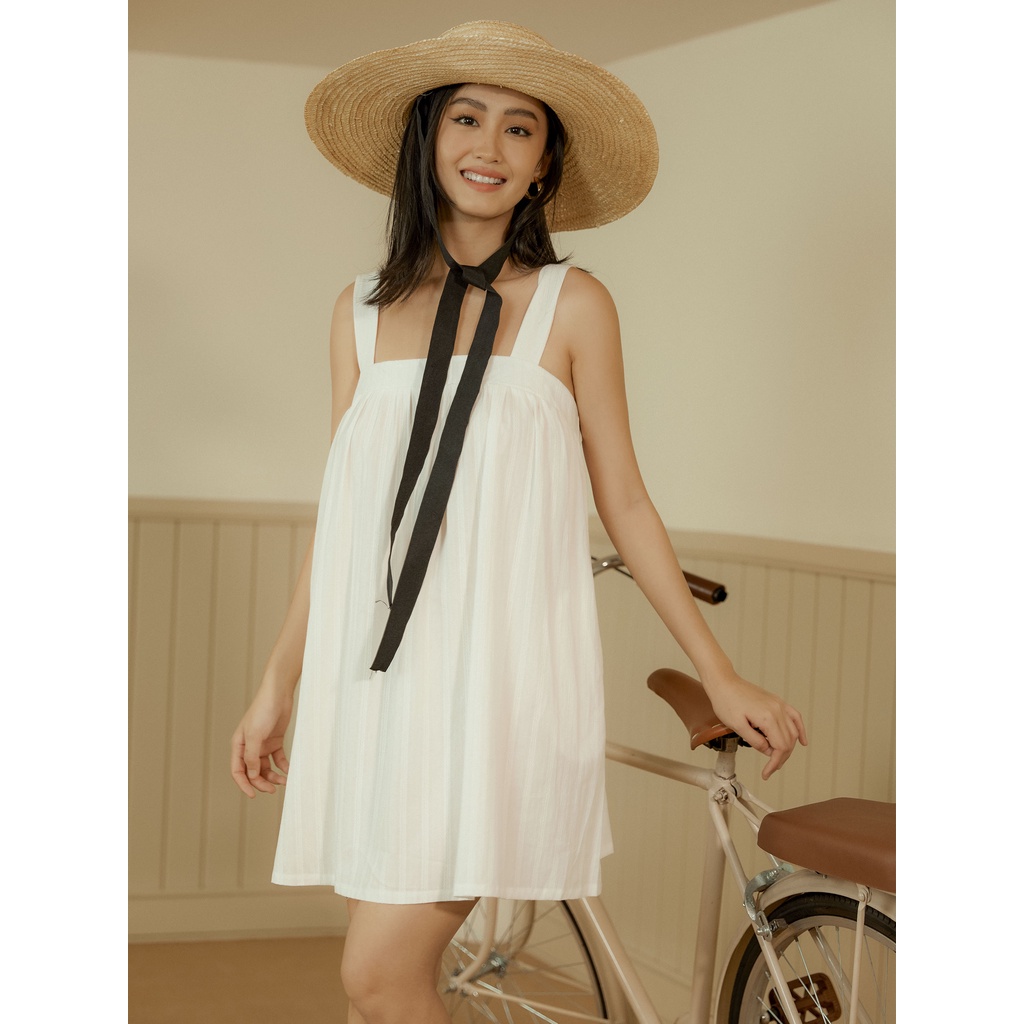 Đầm Babydoll Nữ Ruffle Chest , Chất Vải xô thái cao cấp , WDN000057_SOMEHOW