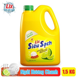  Nước rứa chén Lix siêu sạch 1.5kg hương chanh và trà