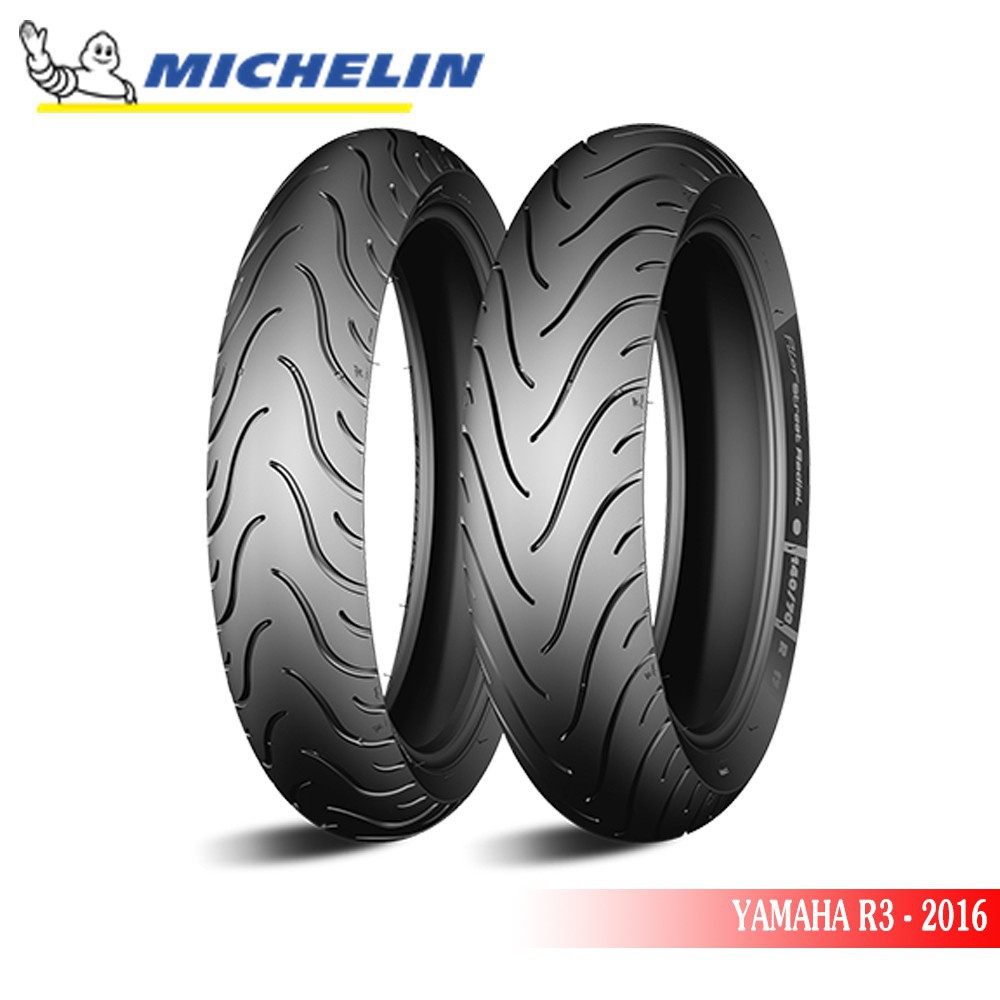 Cặp lốp ( Vỏ ) Michelin Pilot Street Radial cho xe Yamaha R3 (Lốp trước 110/70R17 và lốp sau 140/70R17)