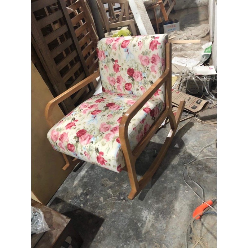 Ghế bập bênh thư giãn sofa hoa nhí siêu đẹp