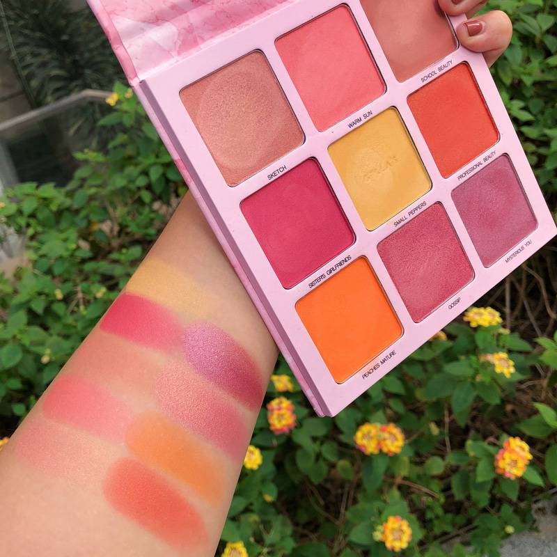 [Hàng mới về] Bảng Phấn Mắt Sáng Và Phấn Bronzer 9 Màu Lì Và Màu Nhũ Kim Tuyến Kết Hợp Trang Điểm Tự Nhiên | BigBuy360 - bigbuy360.vn