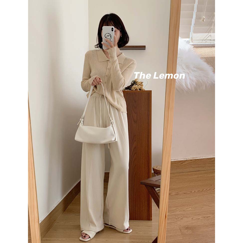 Quần nỉ tăm suông ống rộng, quần tăm ống rộng có dây rút mềm mại  ulzzang Hàn Quốc