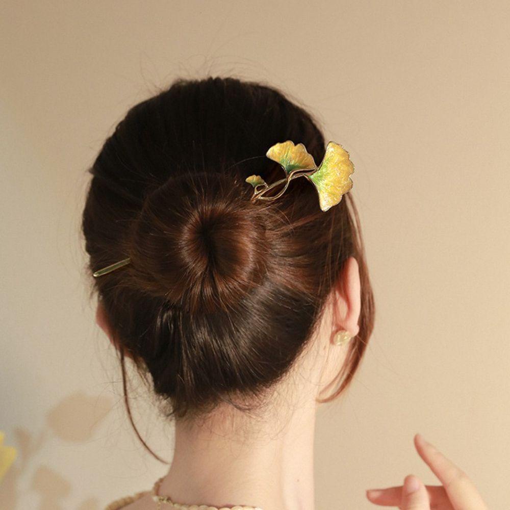 Kẹp Tóc Thời Trang Phong Cách Hàn Quốc Ginkgo Biloba