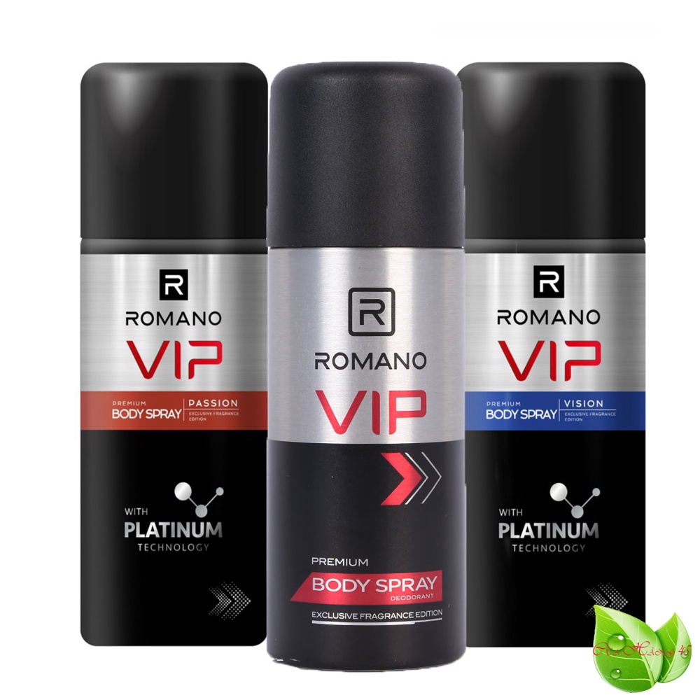 Romano: Xịt khử mùi toàn Thân hương nước hoa Romano Vip 150ml/chai