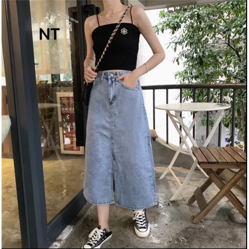 Áo 2s sợi bún thêu hoa cúc chất bozip 2 mầu đen - trắng