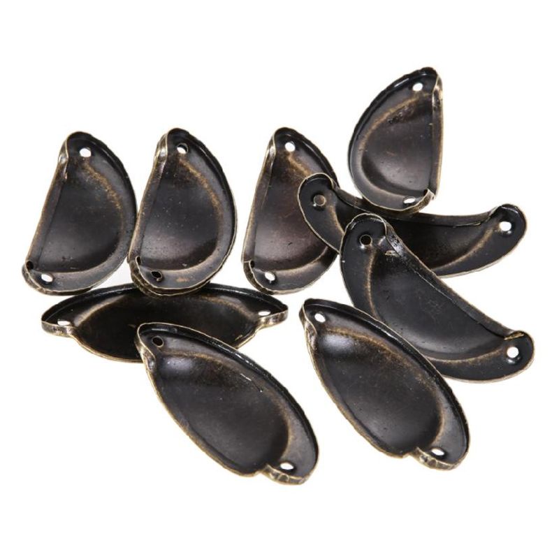 Set 10 Tay Nắm Cửa Tủ Bằng Sắt Hình Bán Nguyệt Phong Cách Vintage