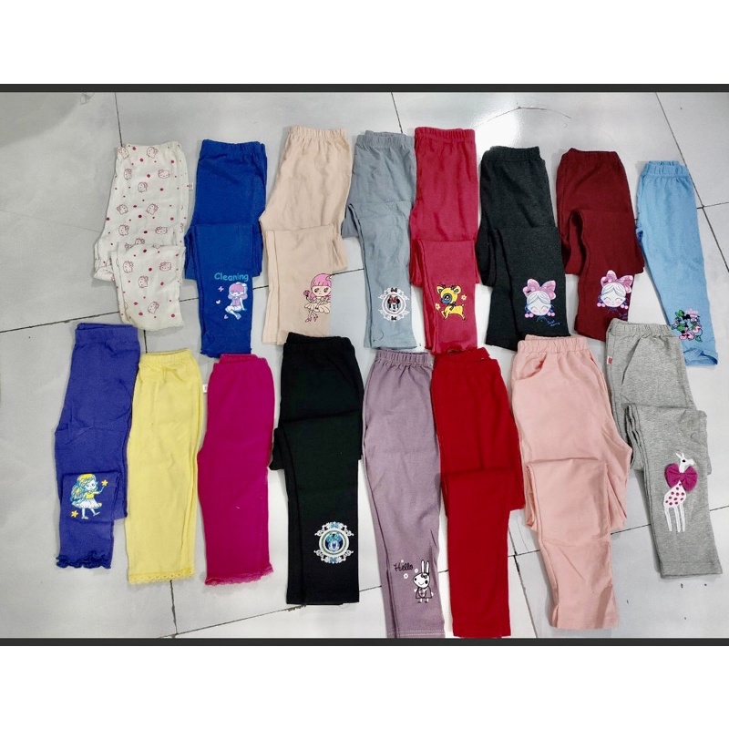 Quần legging vải xuất,bozip, cotton,nỉ cho bé gái