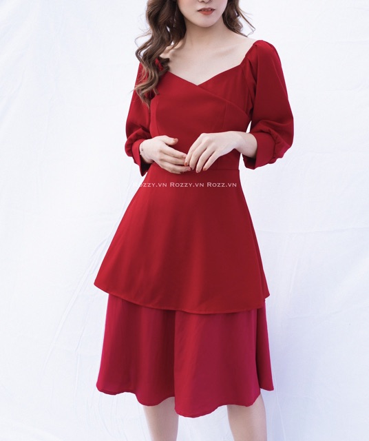 Ruby Dress - Váy đỏ hai tầng