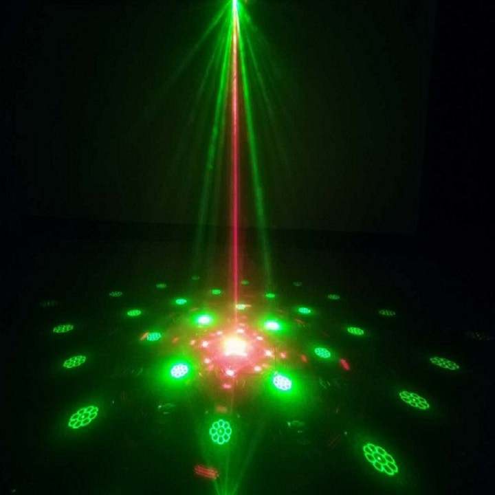 Đèn Laser Mini 6 trong 1 sân khấu, vũ trường cảm biến theo nhạc