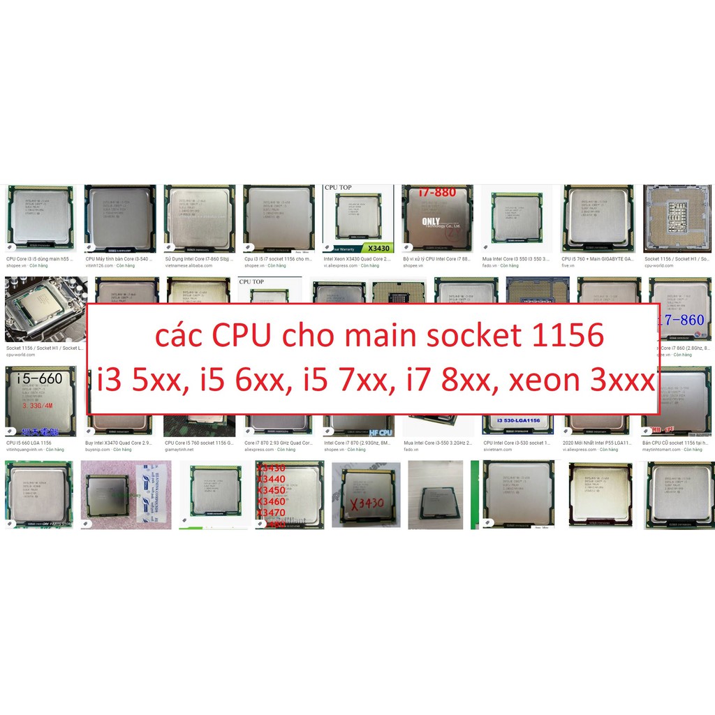 Tặng keo - cpu cỏ còi 775 771 1150 1151 1155 1156 xeon celeron petium core i intel amd extreme core 2 dual all