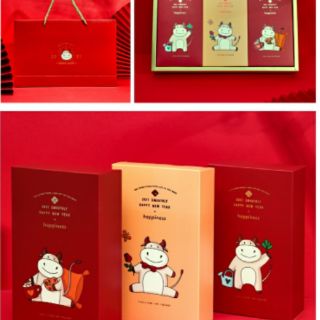 Bộ hộp giấy đựng cookies- kẹo- mứt tết...( 5 bộ)