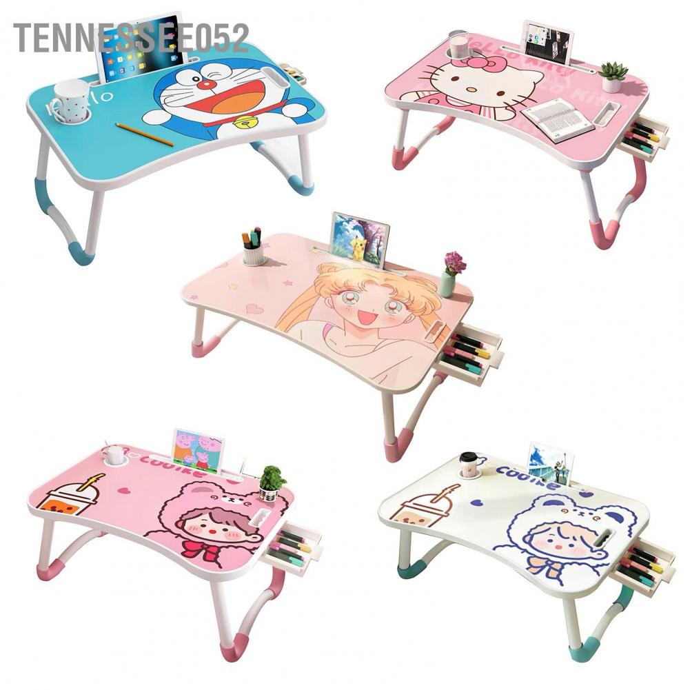 Tennessee052 Cartoon Laptop Desk with Handle Drawer Injection Molding Kids Bed Table for Bedroom Office
