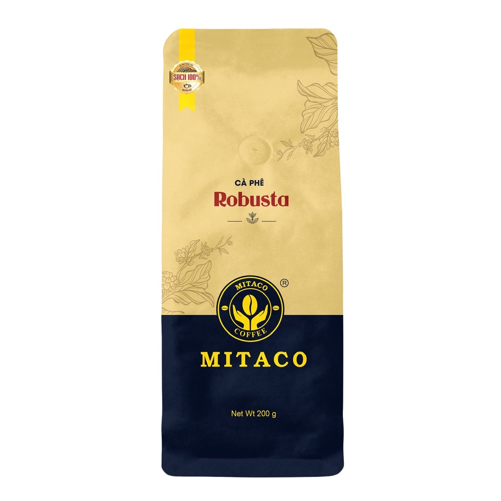 Cà Phê Robusta Honey Nguyên Chất MITACO COFFEE (Gói 200g)