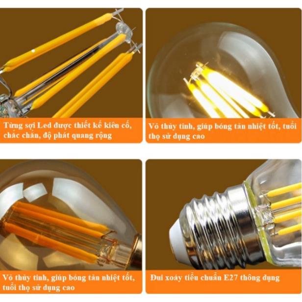 Bộ 8 bóng đèn Led A60 6W đui E27.