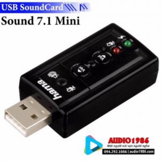 Card âm thanh 3d usb 7.1 - usb sound 3d - chia mic và loa