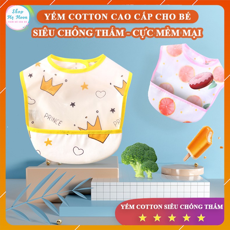 Yếm vải Cotton Cho Bé Siêu Chống Thấm - Cực Nhẹ - Cực Thoáng Mát