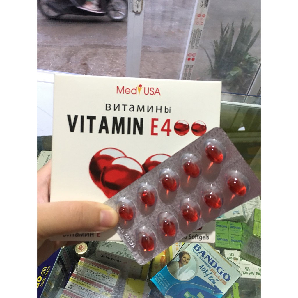 VITAMIN E 400 Đỏ kèm lô hội giúp sáng và đẹp da (hộp 10 vỉ * 10 viên) | BigBuy360 - bigbuy360.vn