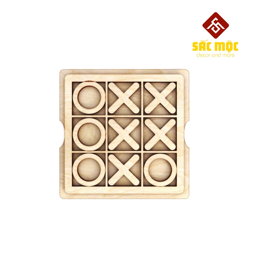 Bàn Cờ Caro Game Tic Tac Toe #5 vui nhộn Cho Trẻ Nhỏ | Tic Tac Toe Tô Màu Size 121*121*9 mm