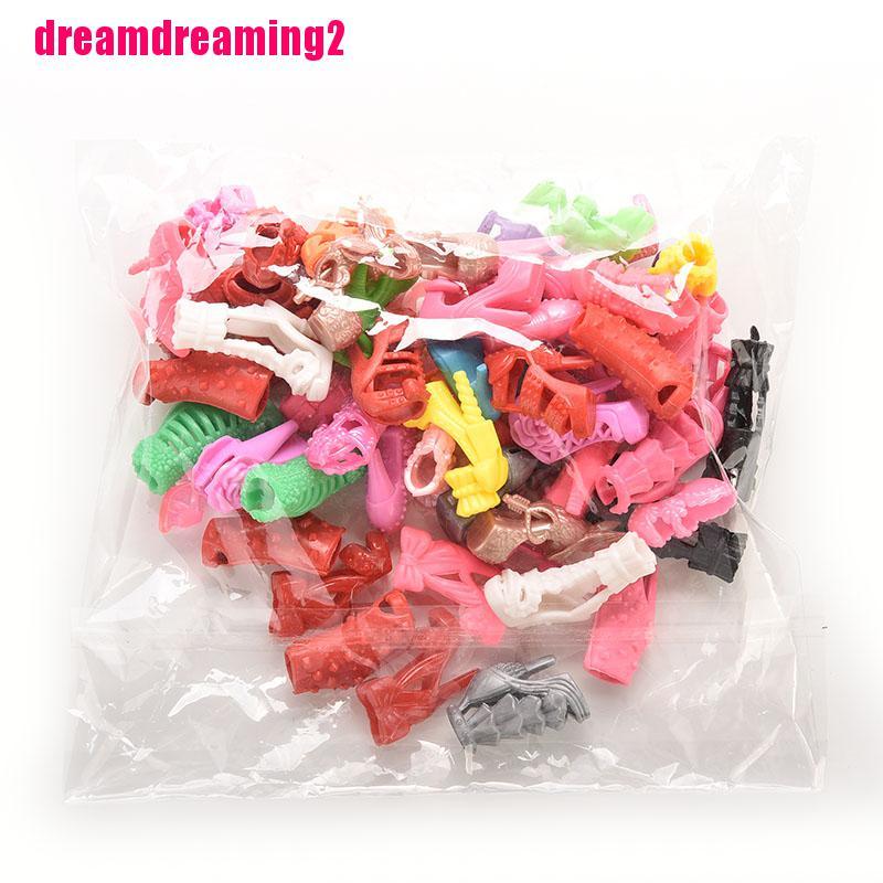 Set 15 / 30 / 60 Đôi Giày Cao Gót Dễ Thương Cho Búp Bê Barbie