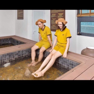 Bộ quần áo xông hơi,xông hơi đá muối spa