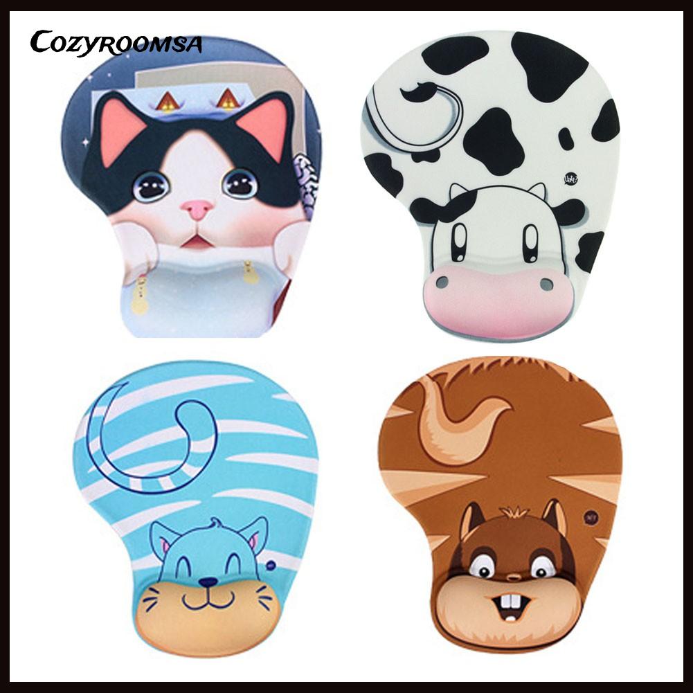 Miếng lót chuột họa tiết hoạt hình hỗ trợ cổ tay tiện lợi