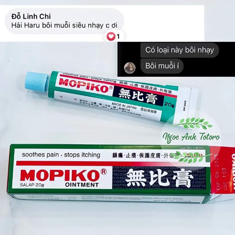 Kem bôi côn trùng, muỗi đốt Mopiko