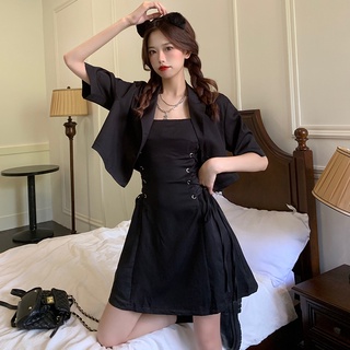 Set đầm bigsize lụa cotton kèm khoác nhí set02 55 ký - 85 ký